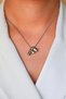 Letter Balloon Model Silver Colored Steel Necklace