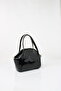 Black Patent Leather Faux Leather Women's Mini Hand and Shoulder Bag - 5