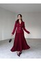 Premium Pleated Gold Buttoned Belted Blazer Skirt Set
