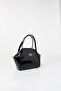 Black Patent Leather Faux Leather Women's Mini Hand and Shoulder Bag - 2