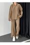 Zipper Detail Knitwear Sweater Trousers Double Set - 2