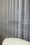 Pearl White Stripe Tulle Curtain 1X3 Crimped Pleated