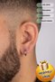 Men's Steel Jewelry Stainless Tarnish Resistant Special Design Fashion Hoop Earrings 10 mm - 2