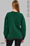 Unisex Long Sleeve Romania Cusatura Printed Crew Neck Hoodless Raster Oversize Sweatshirt - 6