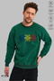Unisex Long Sleeve Romania Cusatura Printed Crew Neck Hoodless Raster Oversize Sweatshirt - 3