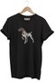 Hunting Hunting Pointer Hunting Dog Printed Nature Wilderness 100% Cotton Black Regular Fit T-Shirt