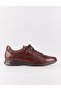 Genuine Leather Brown Lace-Up Rubber Sole Men's Casual Shoes