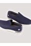 Knitwear Navy Blue Rubber Sole Casual Men's Shoes - 4