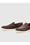 White Sole Genuine Leather Brown Suede Men's Casual Shoes - 4