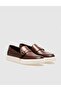 Genuine Leather Brown Buckle Men's Casual Shoes - 2