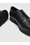Genuine Leather Black Lace-Up Men's Casual Shoes - 4