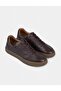 Rubber Sole Genuine Leather Brown Lace-Up Men's Sports Shoes - 2