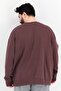 Men Sportswear Fit Long Sleeve Embroidered Logo Sweaters, Brown - 2