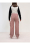 Girls' 100% Cotton Gabardine Pants – Comfortable Wide Leg Cut, Cargo Pockets, and High Waist - 8