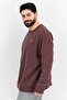 Men Sportswear Fit Long Sleeve Embroidered Logo Sweaters, Brown - 4