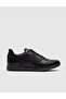 Genuine Leather Black Lace-Up Men's Sports Shoes