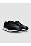 100% Genuine Leather Black Lace-Up Men's Sports Shoes - 2