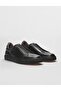 Genuine Leather Black Elastic Men's Sports Shoes - 2