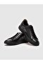 Genuine Leather Black Lace-Up Men's Sports Shoes - 4