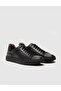 Genuine Leather Black Lace-Up Men's Sports Shoes - 2