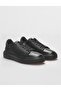 Genuine Leather Black Lace-Up Men's Sports Shoes - 2