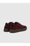 Genuine Leather Claret Red Suede Lace-Up Men's Sports Shoes - 3