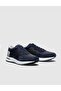 Genuine Leather Navy Blue Lace-Up Men's Sports Shoes - 4