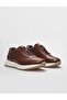 Genuine Leather Tan Lace-Up Men's Sports Shoes - 2