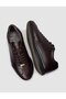 100% Genuine Leather Brown Lace-Up Men's Sports Shoes - 4