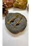 Handmade authentic brass apparatus ceramic women's earrings - 4