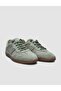 100% Genuine Leather Green Suede Lace-Up Women's Sneaker - 2