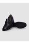 100% Genuine Leather Black Women's Thick Heeled Shoes - 5