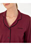 Women's Burgundy Cotton Modal Boxed Pajama Set Q8.U.8O.K2.K.A8.P.C - 7