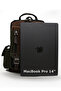 Cappadocia 4012 Brown Khaki Black Postman Small Backpack with Cross Shoulder Strap Daily Cotton Gabardine Bag - 5