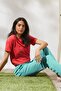 Women Pull On Solid Trouser Pants, Turquoise