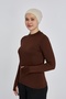 Lightweight Turtleneck Finger Snap Lycra Organic Women's Body - Chocolate - 4