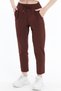 Elastic Waist Lace Detailed Narrow Leg Fabric Trousers - 5