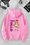 Women's Powerpuff Girl Gym Printed Hooded Basic Sweatshirt