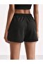 Women's Nyc Printed Bermuda Pocket Corded Regular Fit Fit Black Shorts - 2