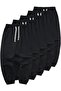 High Waist 5-Piece Black Jogger Sweatpants - Plus Size Sportswear 52