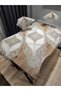 Home Textile Living Room Set Luxury Set of 5 Beige[Milk Coffee] Runner-135X43 Shomen-92X40 Napkin-40X40 - 3