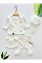 5-Piece Ribbed Newborn Hospital Discharge Set with Bow Tie, 100% Cotton Baby Bodysuit Set Mevlüt Set - 2
