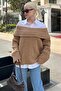 Beige Madonna Collar Women's Sweater Mg2274 - 2