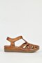 Genuine Leather Women's Black Sandals Pc-54517
