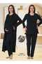 Women's navy blue special design cotton jersey maternity postpartum dressing gown nightgown pajama set - 2