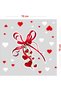 Many Hearts Linked Together Valentine's Day Glass Showcase Room Sticker 70cm - 3