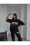 Athletic Season New York Printed Oversize Top-bottom T-shirt Tracksuit Set - 6