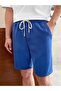 Plus Size White Blue Califrnia Printed Blue Shorts T-shirt Summer Suit - 5