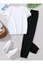 Children's Hi Cats Printed Top and Bottom Set Cotton Tracksuit T-Shirt Set - 2