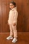 Kids Children's Ear Detailed Hoodie Black Bottom Top Unisex Children's Set - 3